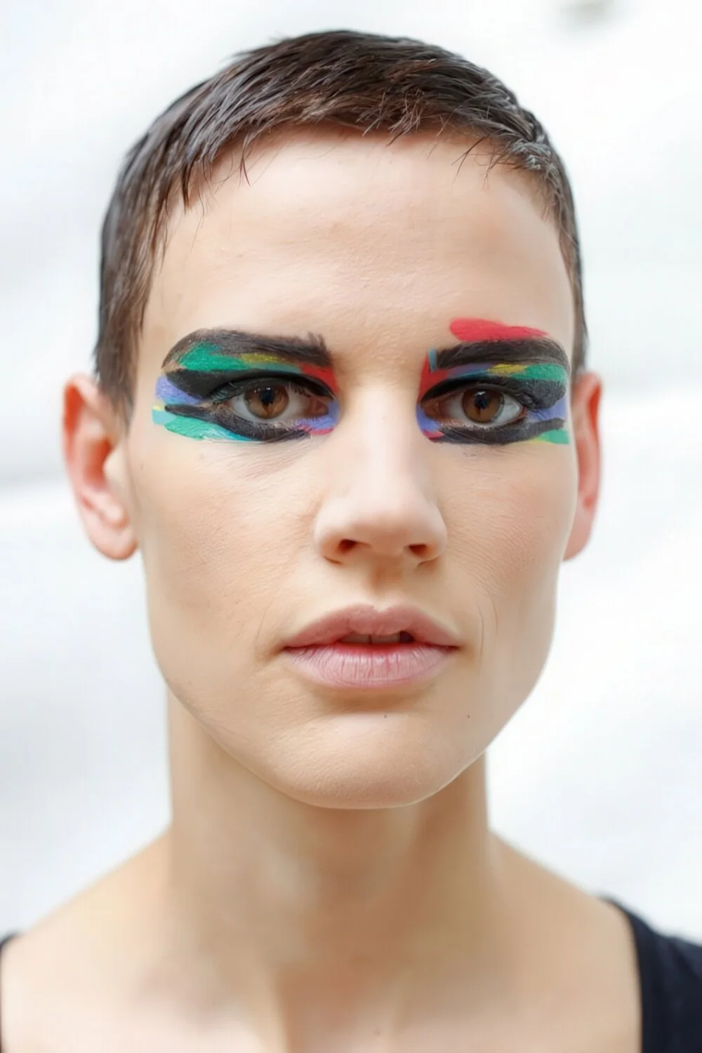 Photo showing close-cropped natural buzz cut, with the hairstyle clearly visible.