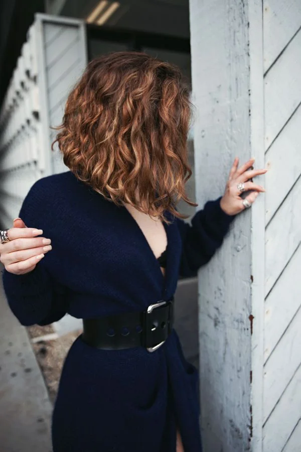 Photo showing brown and caramel bob, with the hairstyle clearly visible.