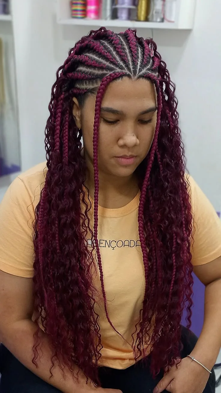 chest braids red fulani shown as a box braids hairstyles styling ideas idea