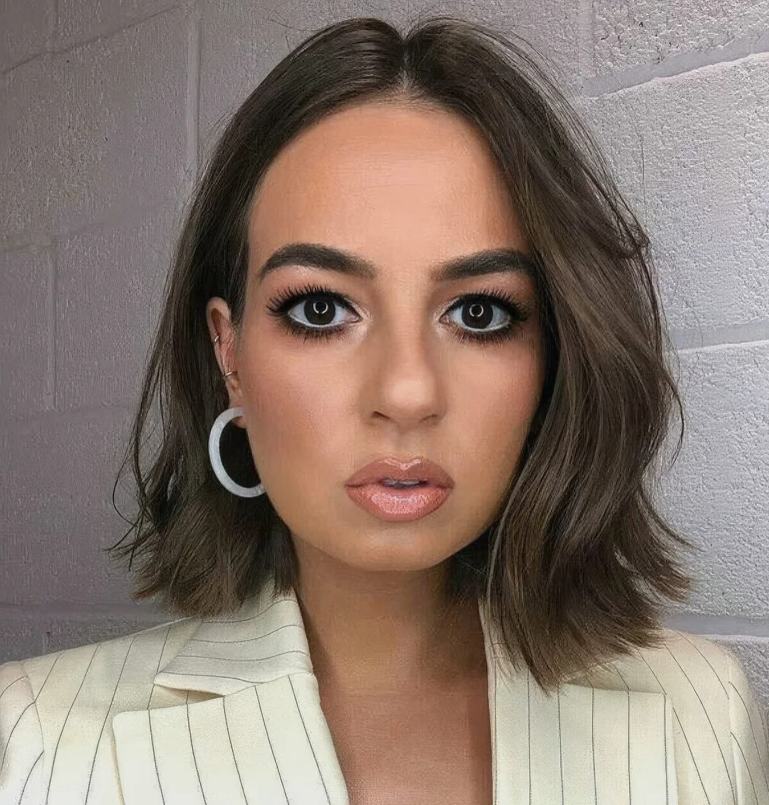 Photo showing bronde bob haircut, with the hairstyle clearly visible.