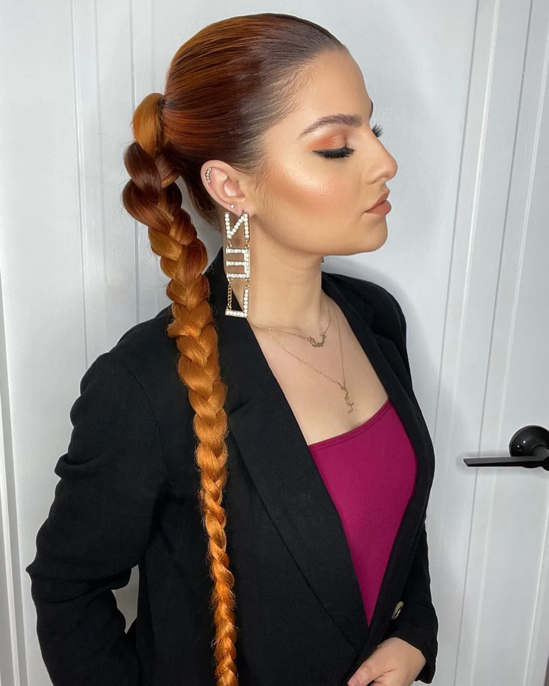 chest braids red bubble braid shown as a bubble braid ponytail hairstyles idea