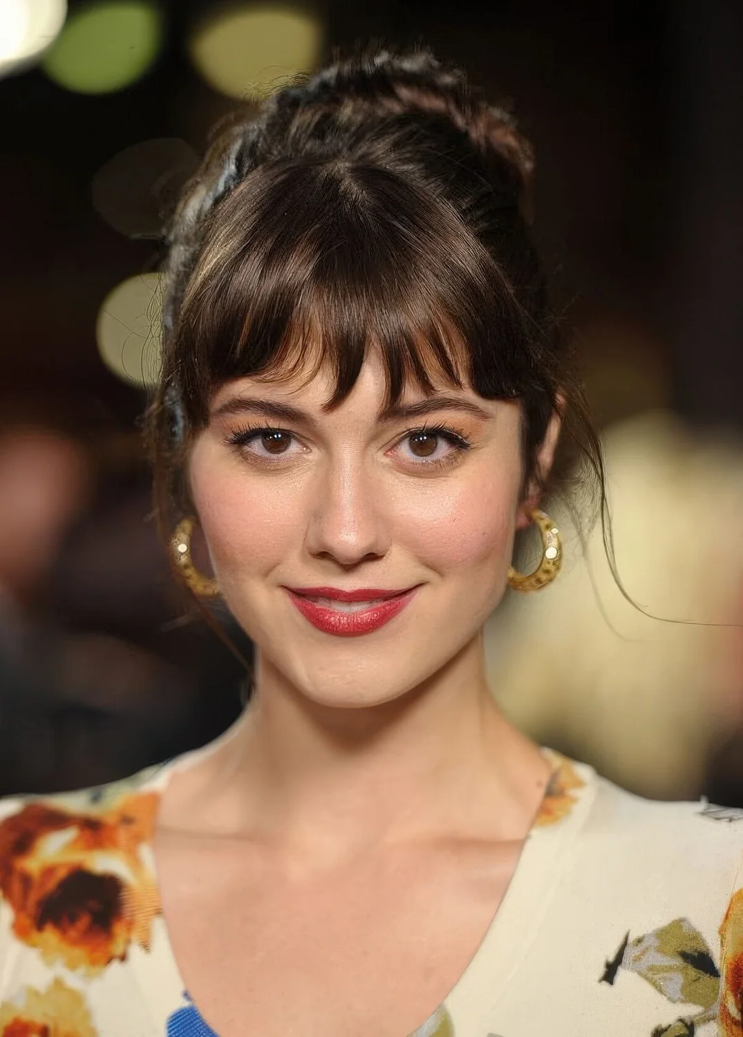 Photo showing choppy bangs updo, with the hairstyle clearly visible.