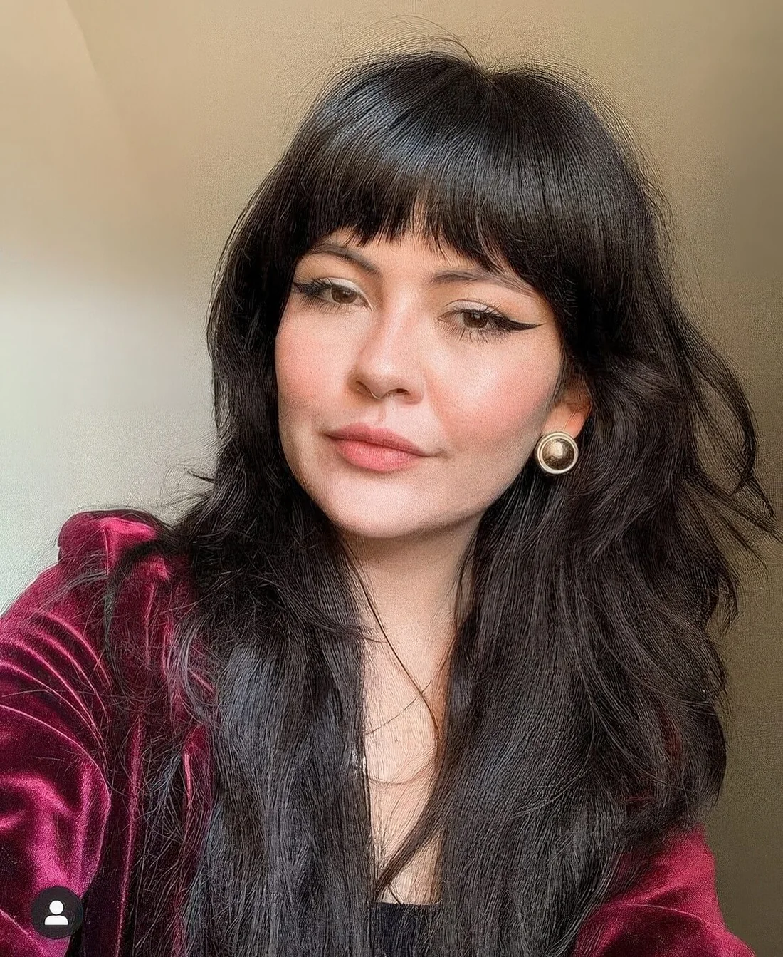Photo showing long brunette hair, with the hairstyle clearly visible.