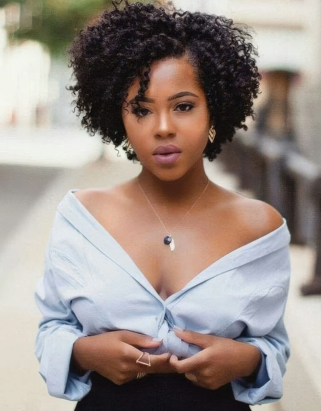 Curly short bob with a gorgeous volume and dimension, which.
