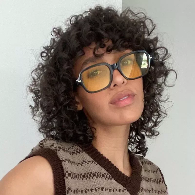 shoulder curly brunette shag with curly fringe fringe shown as a curly hairstyles ideas idea