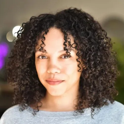shoulder curly chestnut curly bob with curly fringe fringe shown as a curly hairstyles ideas idea