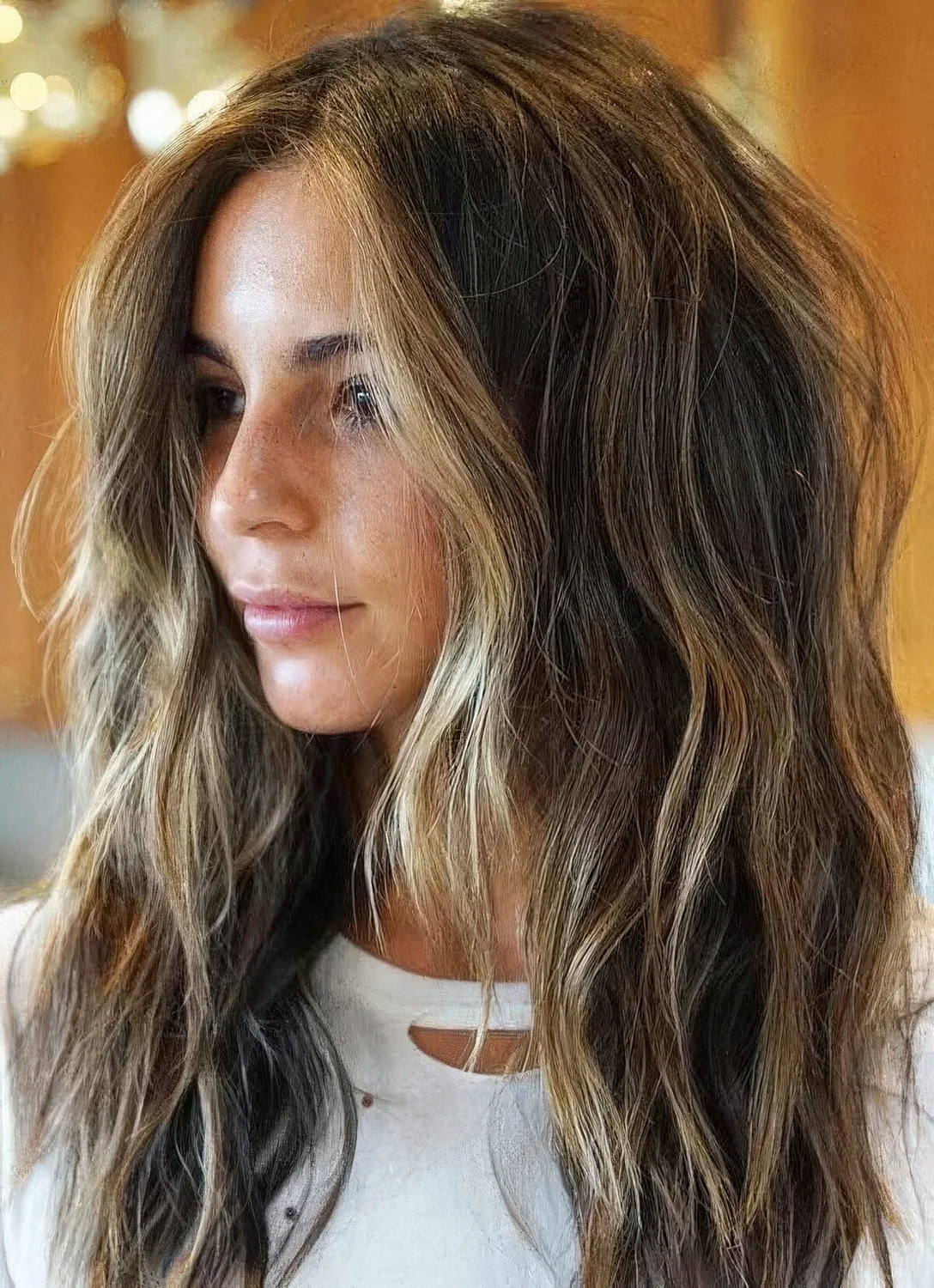 Textured waves with a subtle balayage.