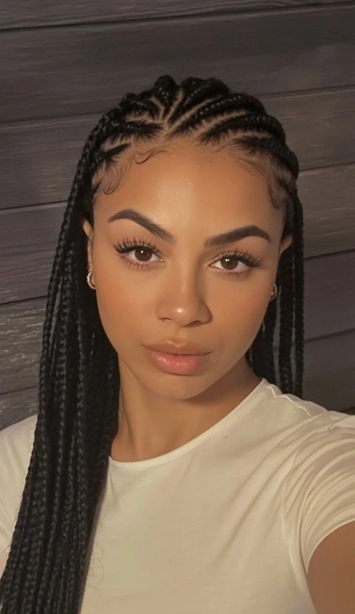 chest braids black braid shown as a fulani braids idea