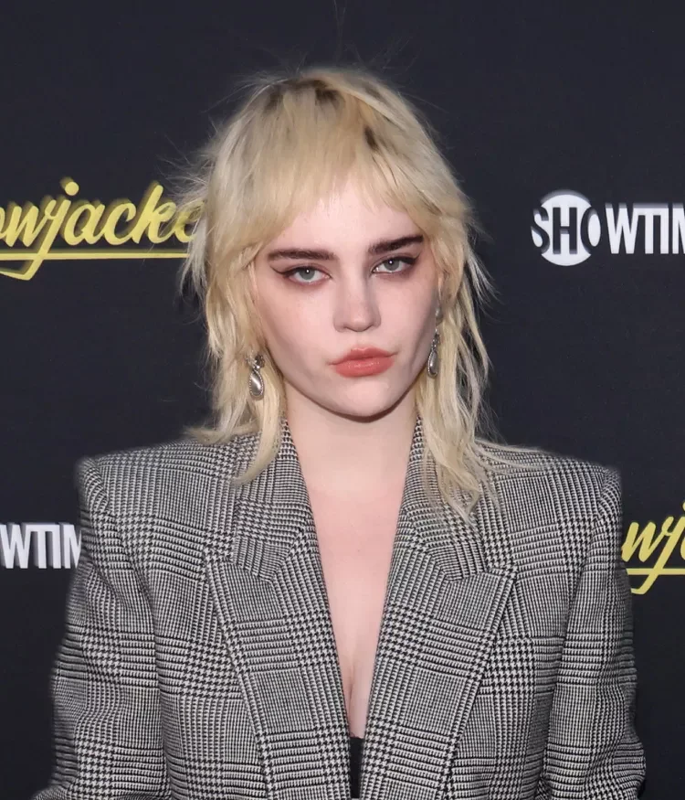 shoulder straight blonde shag with micro fringe shown as a haircuts for thin fine hair idea