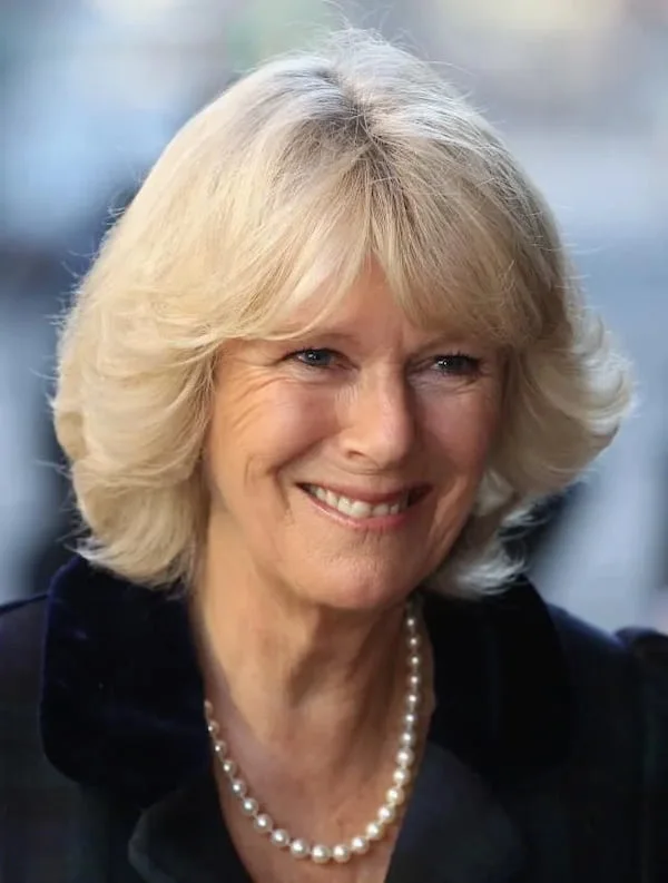shoulder wavy silver shag with curtain fringe shown as a hairstyles for women over 60 with thin hair idea