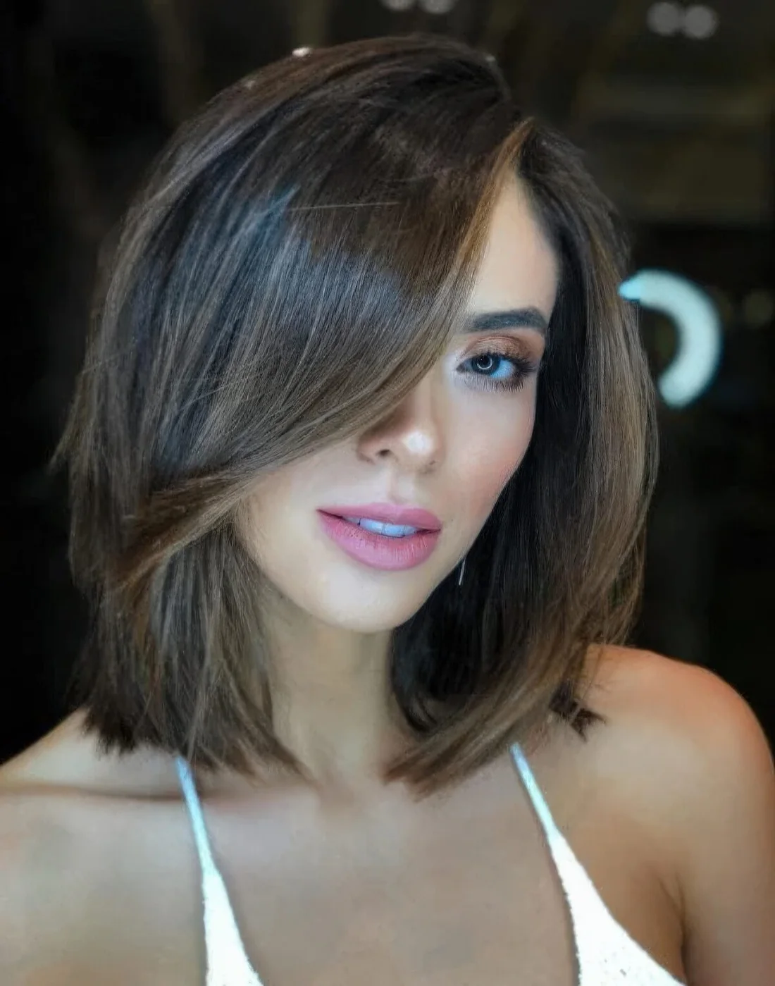 Long layered bob with a bit of balayage.