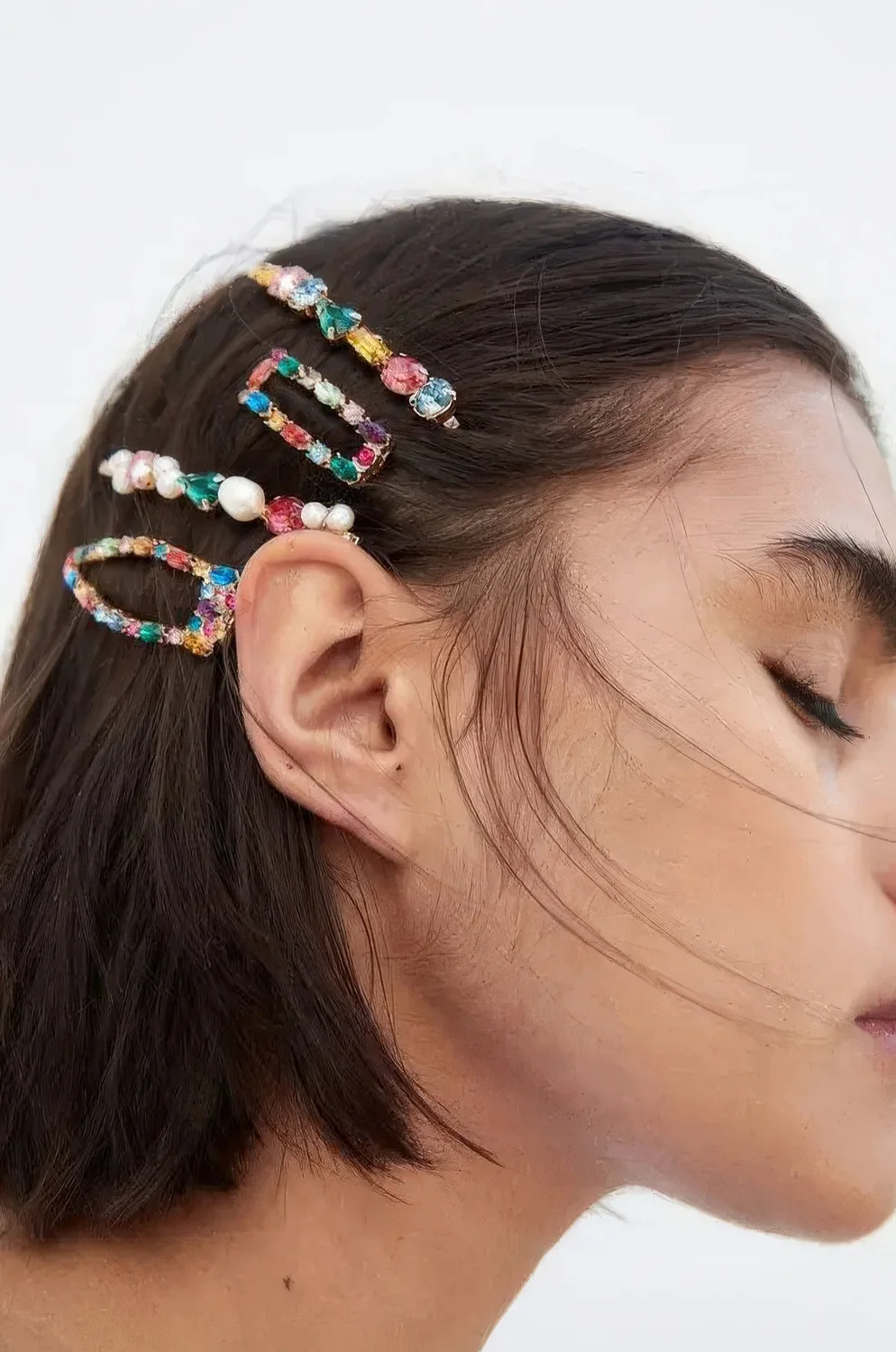 Colorful gemstone hairpins and barrettes are an amazing way to accent your hairstyle in the best way possible.