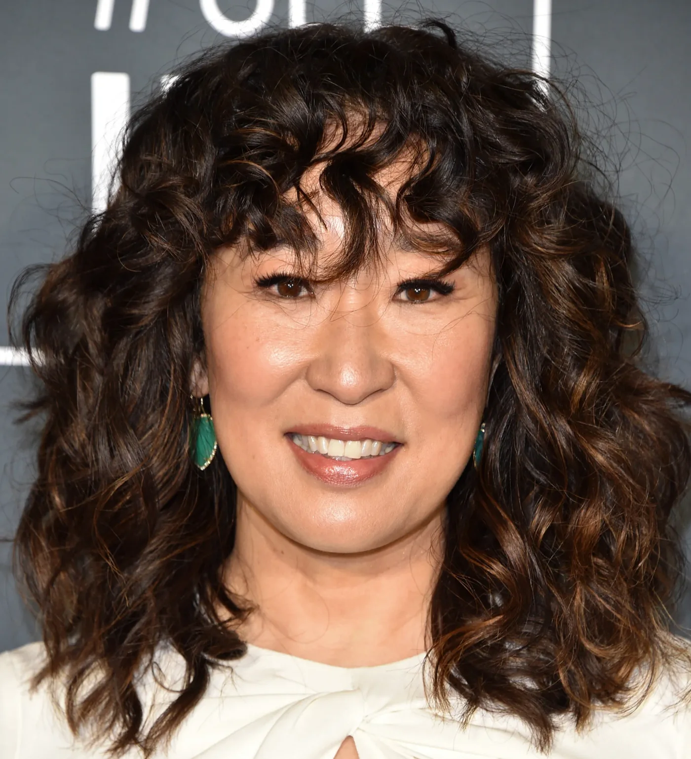 shoulder curly brunette shag with curly fringe fringe shown as a medium length haircut ideas for thin fine hair idea