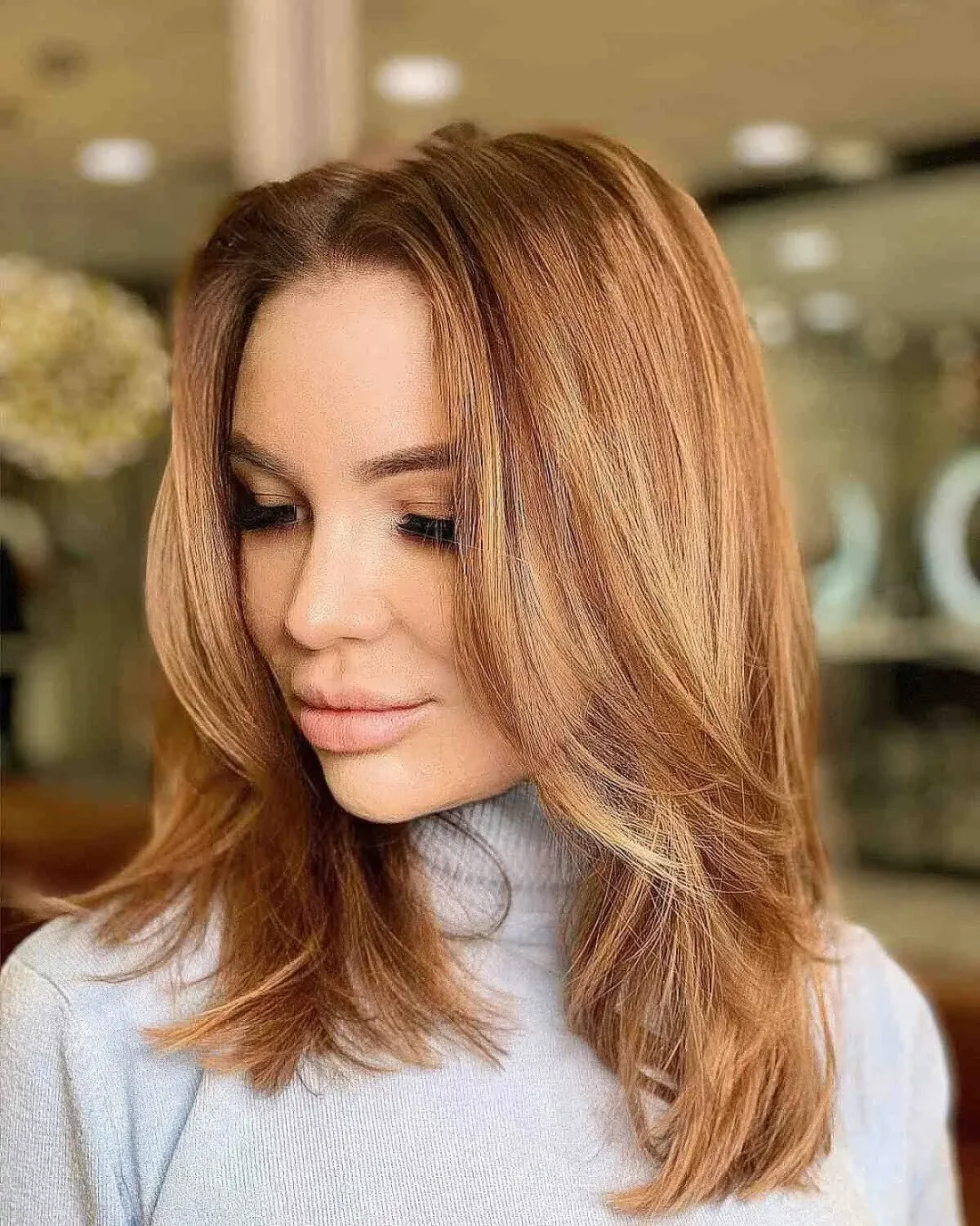 Photo showing ginger haircut, with the hairstyle clearly visible.