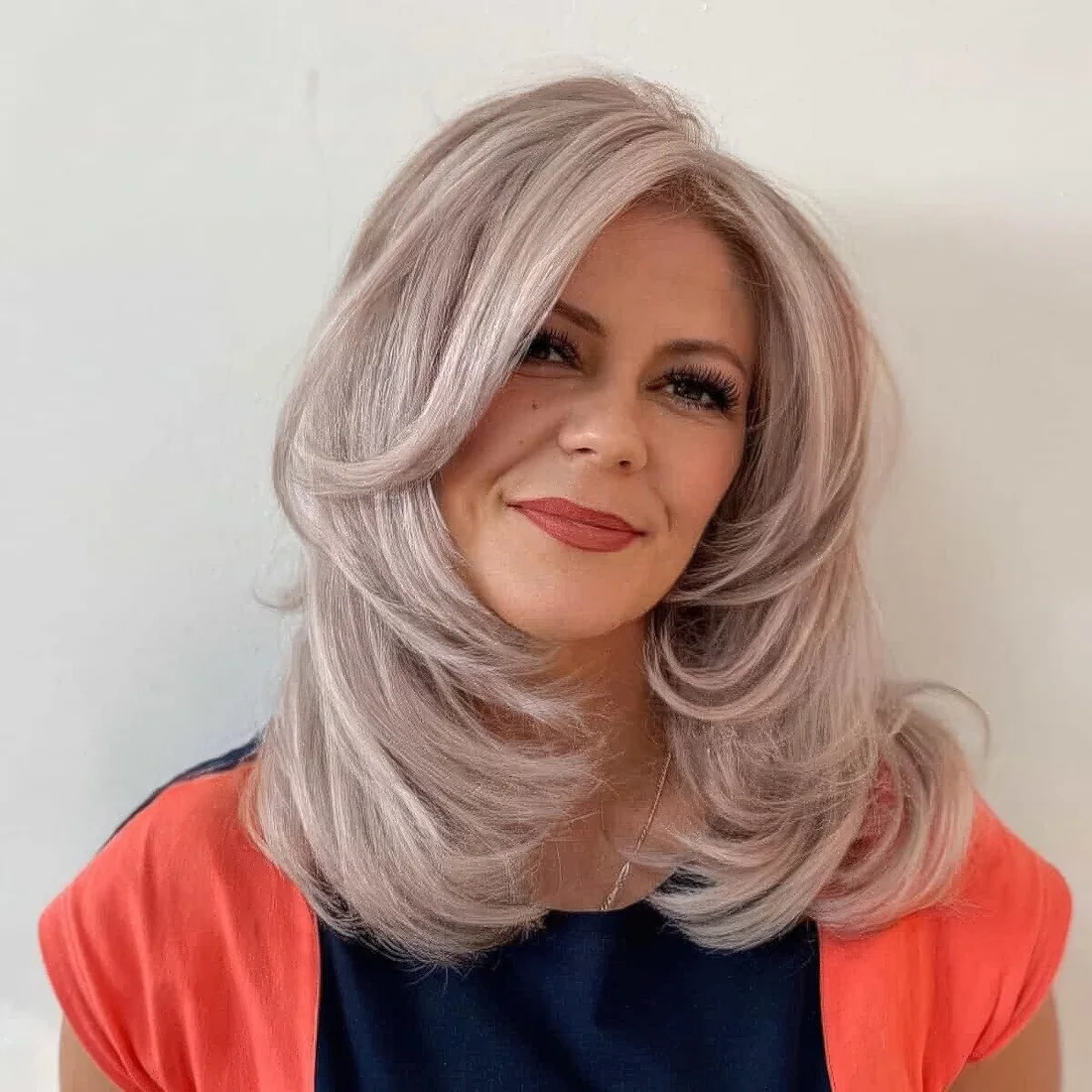Long layers for medium hair are a fantastic idea to take away weight and bulk, it.