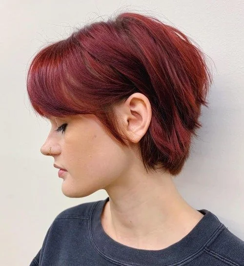 Photo showing pixiebob bangs, with the hairstyle clearly visible.