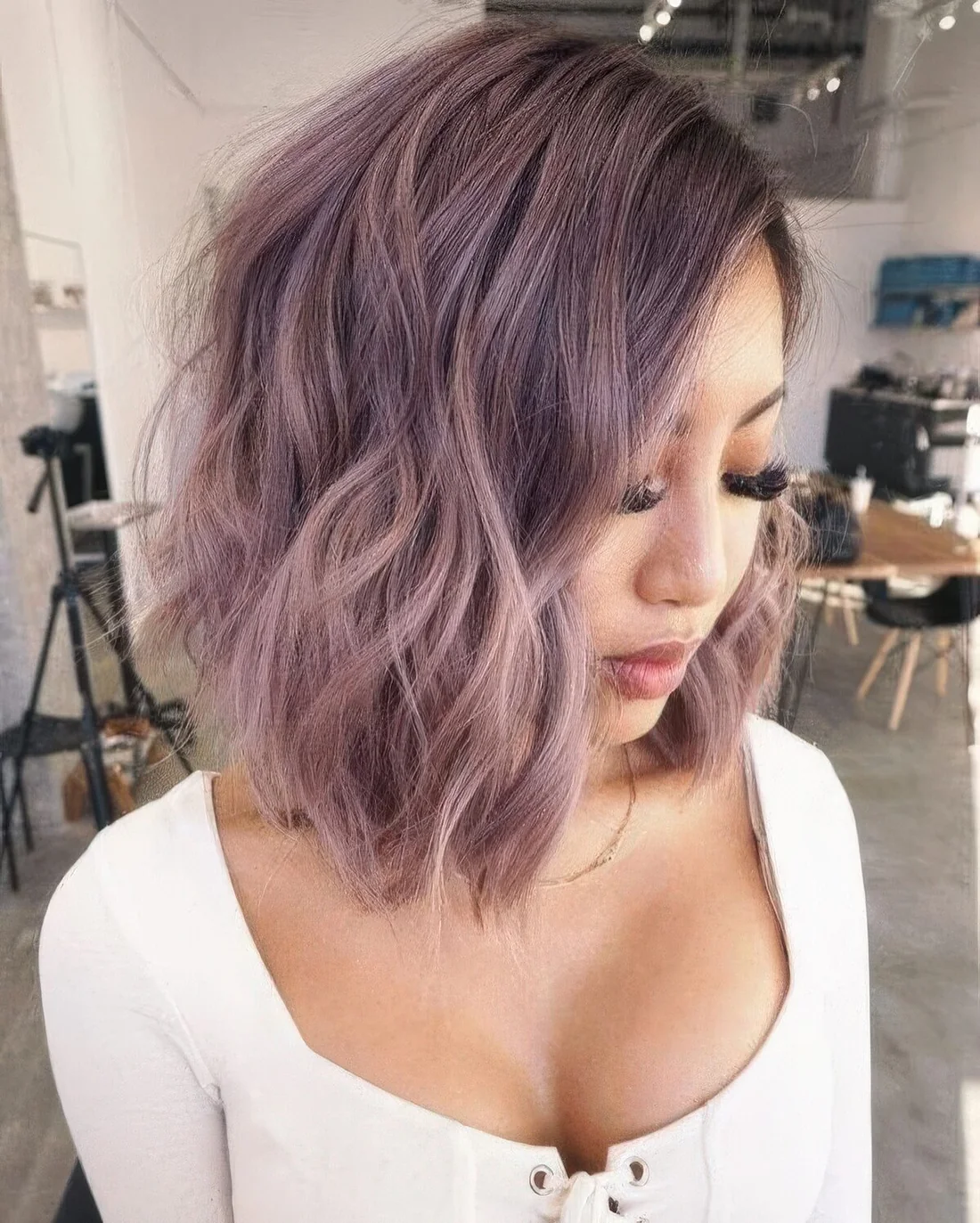 Photo showing long bob, with the hairstyle clearly visible.