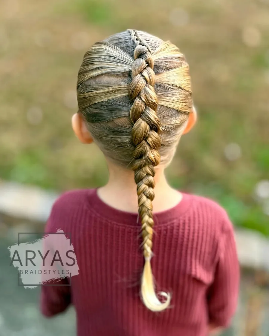 Long braid for game day or active school events