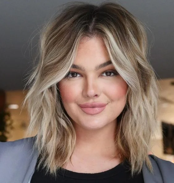 Messy shaggy haircut with Birkin bangs, although they may require some maintenance they are worth the effort.