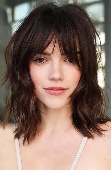 Photo showing modern shag haircut, with the hairstyle clearly visible.