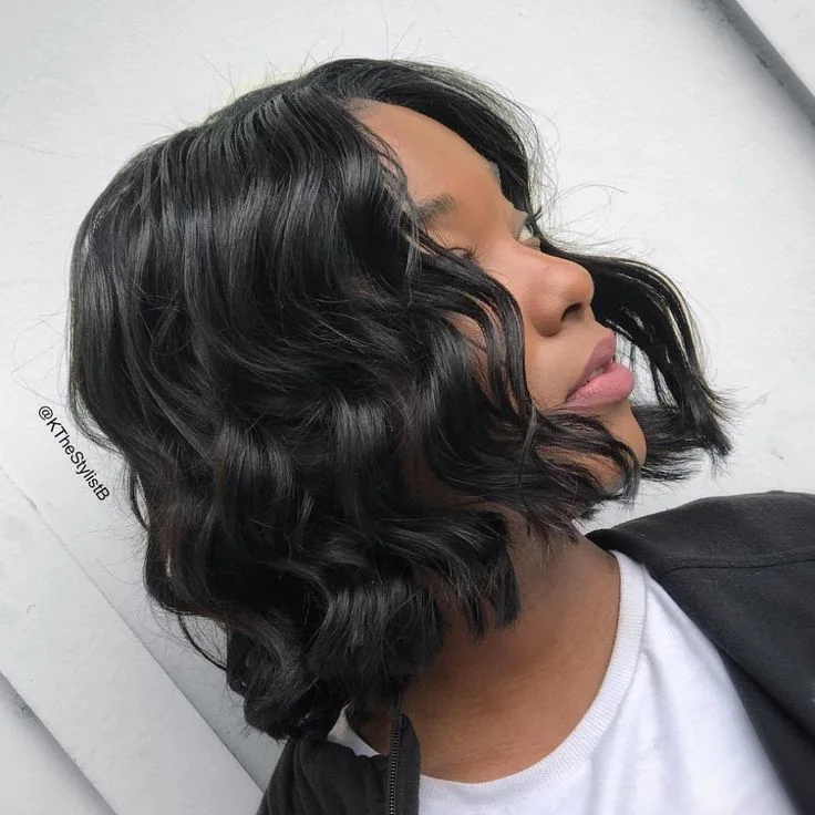 shoulder wavy chestnut lob shown as a short bob hairstyles for thin fine hair with a round face idea