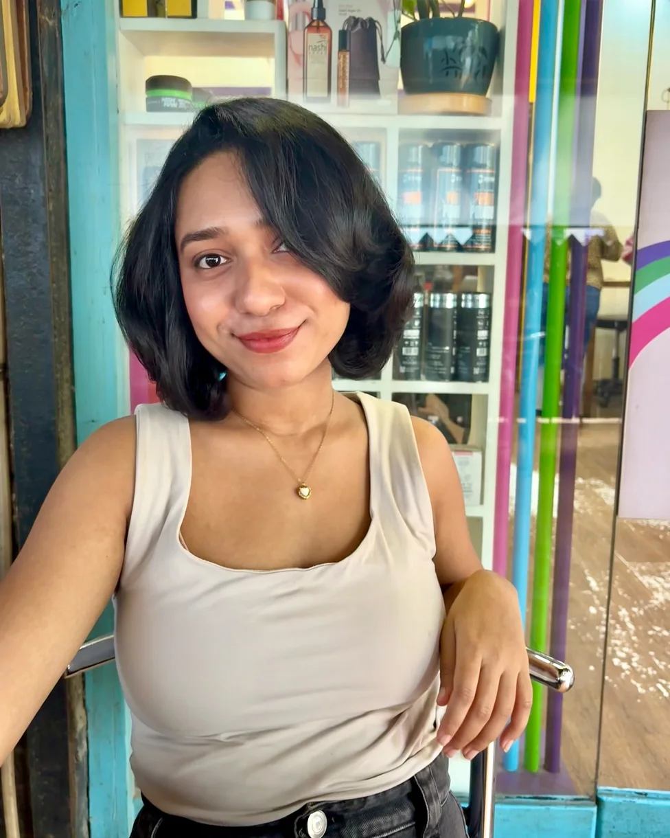 chin straight chestnut bob shown as a short butterfly haircuts idea