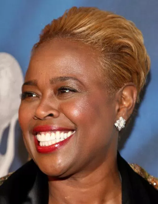 ear straight blonde pixie with side swept fringe shown as a short hairstyles for older black women idea