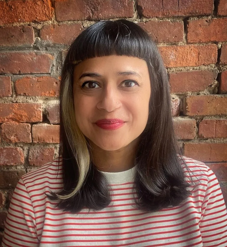 bob straight brunette bob with blunt fringe shown as a thin hairstyles round face idea