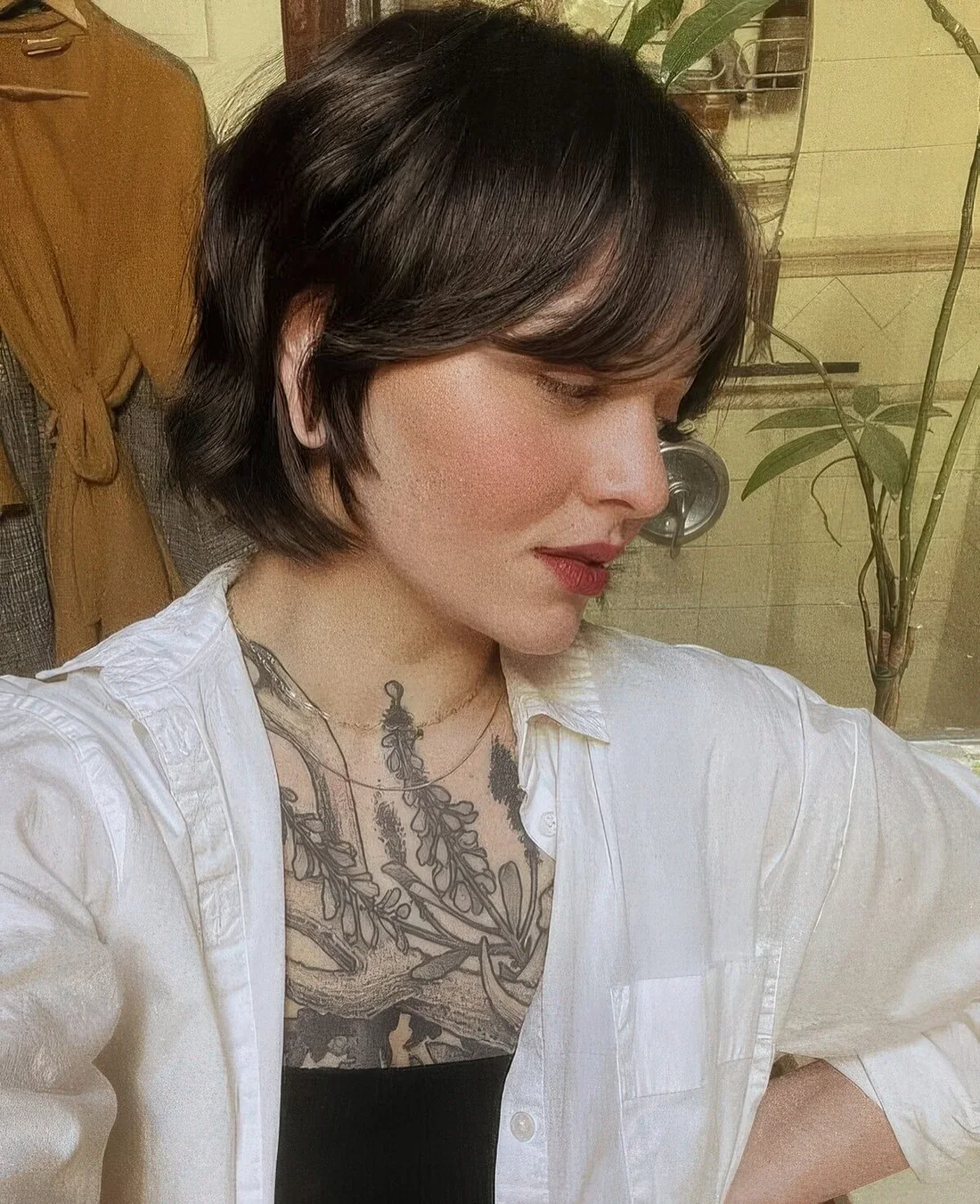 Photo showing piecey and curtain bangs, with the hairstyle clearly visible.