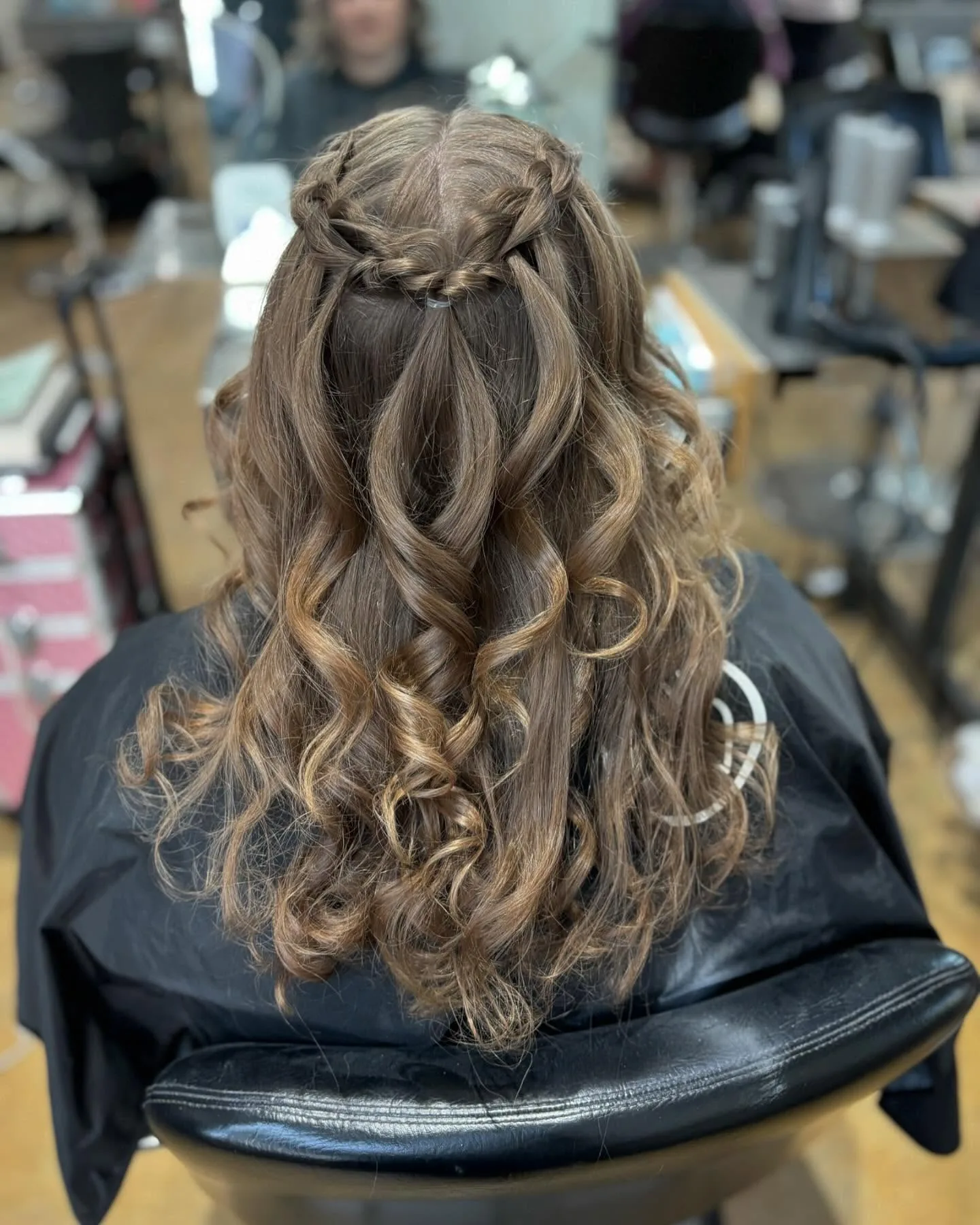 chest braids blonde braid shown as a waterfall hairstyles idea, featuring blonde color