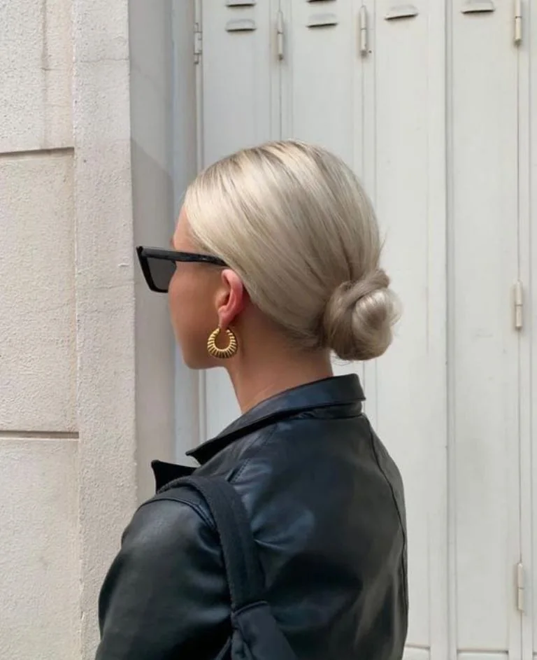 Photo showing wrapped Low Bun - Alternate View, with the hairstyle clearly visible.