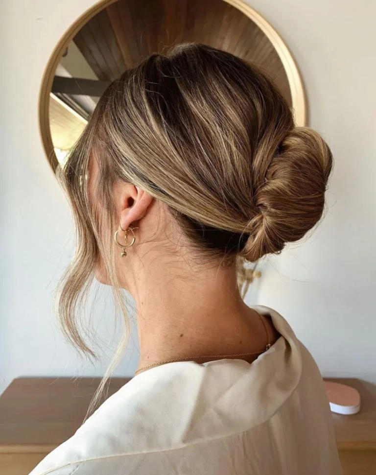 Photo showing french twist face frame hair, with the hairstyle clearly visible.